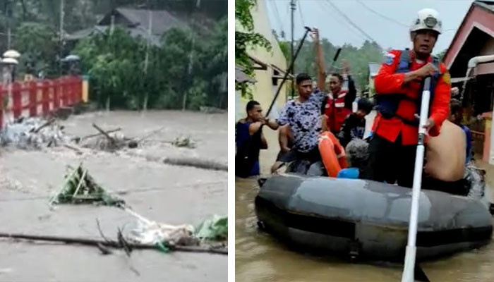 Puluhan rumah di 5 Kecamatan, Kota Manado terendam banjir hingga ketinggian 300 cm. (dok.bnpb)